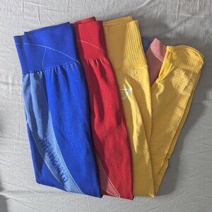 Bundle Gymshark Leggings - Red - Blue - Yellow - 20$ each - XSmall